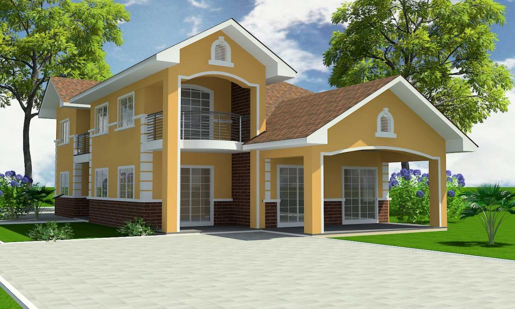 family house plan designed for ghana and all african towns