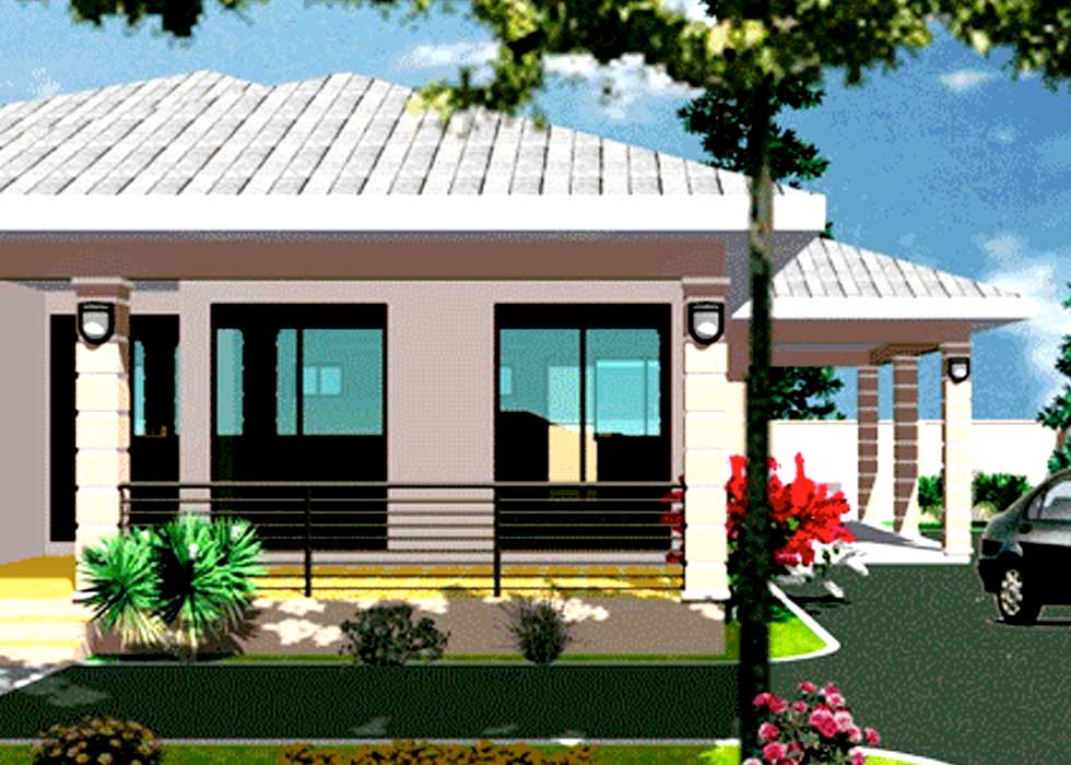2 Bedrooms Plan – Krakye House Plan – $1,391 USD