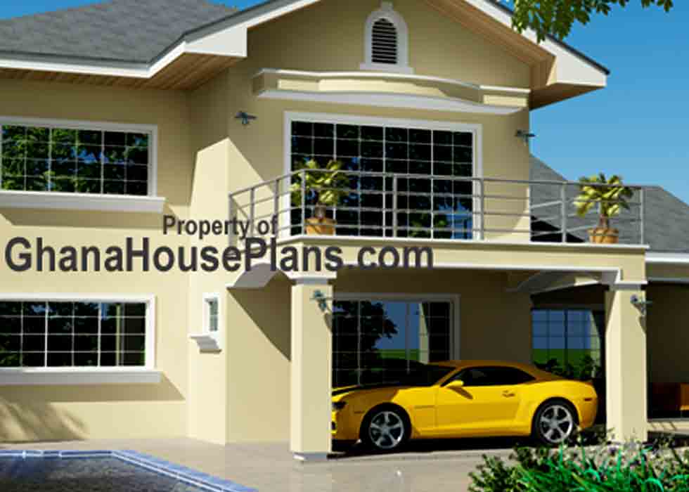 Pool House Plan with a Pool – Tamakloe House Plan – $2,997 USD